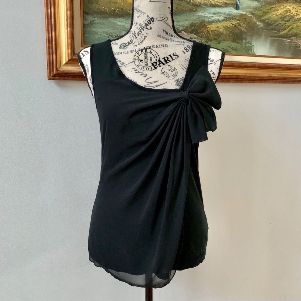 Anthro Deletta black swept away tank top